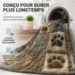 🐾 50% DE DESCONTO! 🛋️ Manta de flanela – Com motivos de patas, macia e aconchegante ✨
