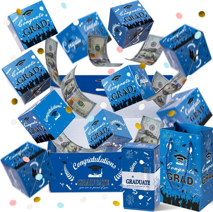 🎓🔥Novos conjuntos de presentes de formatura já disponíveis🔥🎓Caixa-presente com dinheiro e surpresa explosiva