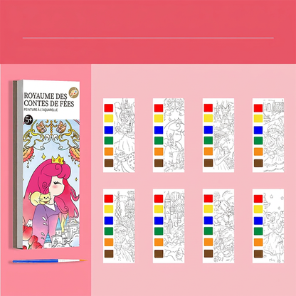 Livro de aquarela de bolso para crianças