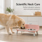 🐱🐶 Comedouros duplos elevados – Proteção cervical e taças removíveis, para refeições confortáveis e saudáveis no dia a dia 🥣💚