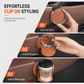 🚗 PROMOÇÃO RELÂMPAGO: 50% DE DESCONTO! Porta-copos dobrável multifuncional para a porta do carro – Couro sintético texturado e fixação por clipe não destrutiva, para um habitáculo elegante e organizado ✨🥤