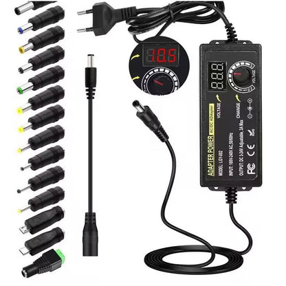 ⏳Promoção por tempo limitado⏰Adaptador de alimentação universal CA/CC ajustável de 3 V a 24 V e 3 A