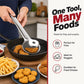 🥢 Pinça 2 em 1 em aço inoxidável para filtros de óleo – Uma ferramenta prática para filtrar alimentos na cozinha ✨