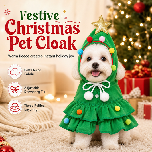 📢 📢 Desconto de 50 % no último dia🐱🐶Capa com motivo de árvore de Natal para cães e gatos