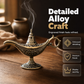 ⏰ PROMOÇÃO RELÂMPAGO: 50% DE DESCONTO! Queimador de incenso vintage «Lâmpada do Génio de Aladino» – Design místico retro, inclui 42 lascas de sândalo e estrutura metálica resistente para uma aromaterapia relaxante e decorativa ✨🪔