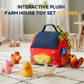 🎁Novidades de 2026 com 50% de desconto💥Conjunto interativo de brinquedos de peluche com tema de quinta para crianças – 6 zonas de exploração, adoráveis fantoches de animais e design com compartimento de arrumação portátil – Aprender, brincar e crescer ✨