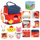 🎁Novidades de 2026 com 50% de desconto💥Conjunto interativo de brinquedos de peluche com tema de quinta para crianças – 6 zonas de exploração, adoráveis fantoches de animais e design com compartimento de arrumação portátil – Aprender, brincar e crescer ✨