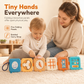 🧸 50% DE DESCONTO! ✨ Brinquedo sensorial de empilhar bolas – 5 painéis de atividades multifacetados, botões para premir e engrenagens deslizantes, bordas arredondadas e suaves – Diversão portátil para viagens e brincadeiras 🎈