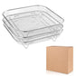 🍗🏠Grelha para fritadeira sem óleo em aço inoxidável 304 de 3 camadas, cesto empilhável para grelhar e grelha para torradas, ideal para asas de frango e torradas; grelha de cozinha para acessórios de grelhador de interior, acessórios para grelhar