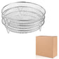 🍗🏠Grelha para fritadeira sem óleo em aço inoxidável 304 de 3 camadas, cesto empilhável para grelhar e grelha para torradas, ideal para asas de frango e torradas; grelha de cozinha para acessórios de grelhador de interior, acessórios para grelhar