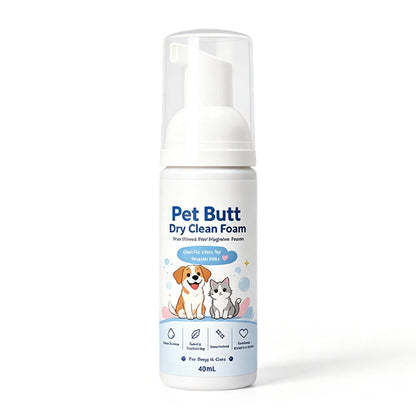 📢 📢 Desconto de 50 % no último dia🐱🐶Espuma de limpeza a seco sem enxaguamento para a zona anal de cães e gatos
