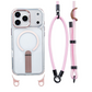 📱 -50%! 🎀 Capa multifuncional com alça para smartphone – TPU – Suporte integrado e alça ajustável de 8 mm – Compatível com iPhone 14/15/16/17 Pro/Max 🧲