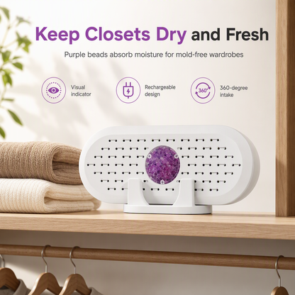 💧 PROMOÇÃO LIMITADA -50% ♻️ Mini-desumidificador reutilizável — Mantém os armários secos