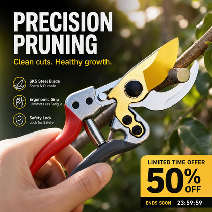 🔥✂️ Pode de forma limpa e rápida! Tesouras SK5 para podar e aparar – Ideais para ramos, sebes e trabalhos de jardinagem ✨