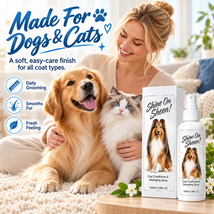 🐾✨ Spray Desembaraçante e Condicionador para o Pêlo de Animais de Estimação – Ideal para Cães e Gatos, Não Necessita de Enxaguamento e É Fácil de Usar 🧴