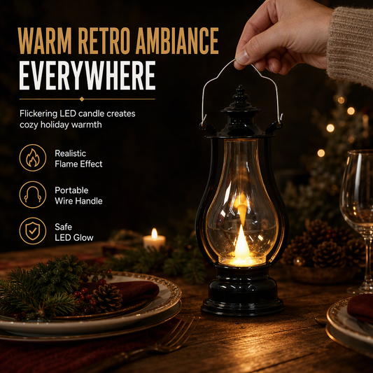 📢 📢 Desconto de 50 % no último dia💡Lâmpada suspensa decorativa estilo vintage com LED, tipo lanterna a querosene