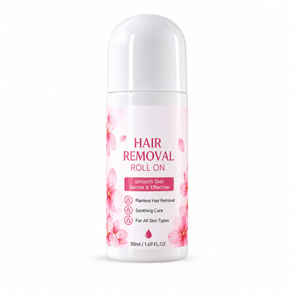 🍒✨ 50 % DE DESCONTO! Depilador roll-on suave para o corpo – aroma calmante de flor de cerejeira, esfera de precisão, suave para peles sensíveis. Uma pele suave e sem dor! 🛡️💚