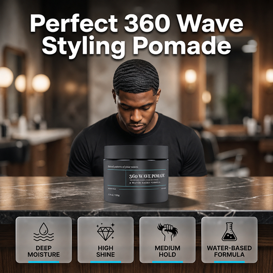 🌊💈✨Pomada ondulante de fixação média à base de água e cera para cabelos com alto brilho