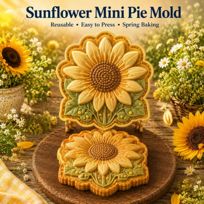 🌻 Forma para mini-tortas em forma de girassol, para doces de primavera encantadores