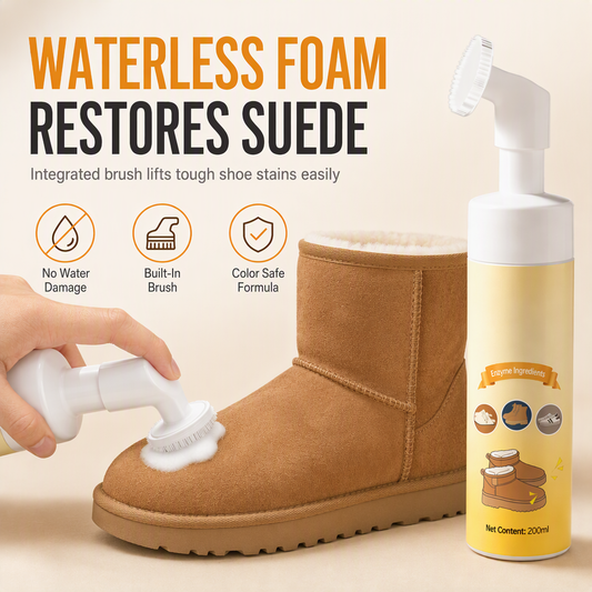 Produto de limpeza a seco e removedor de manchas de óleo para sapatos e botas de neve em camurça e nubuck