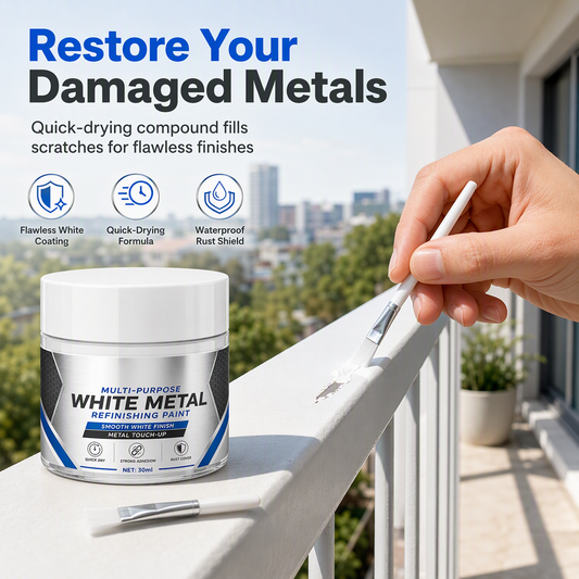 🥳PROMOÇÃO IMPERDÍVEL DE 2026🥳✨Tinta de retoque multiusos para metais, branca