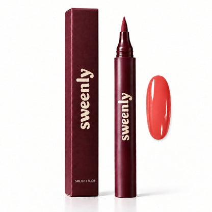 🔥 Hoje, 50 % de desconto!💃Caneta para nail art vermelho-alaranjado, 5 ml, para detalhes precisos e desenhos DIY