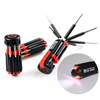 📢📢50 % DE DESCONTO!! ⏰Chave de fendas multifunções com luz LED integrada