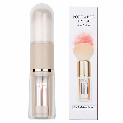 💄 Agora com 50% de desconto ✨ Conjunto de pincéis de maquilhagem retráteis e portáteis — Cápsula de viagem 5 em 1 🧳