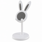 🐰📱Suporte de secretária para telemóvel com estética de coelhinho fofo | Base pesada com almofadas de silicone anti-riscos📏