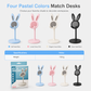 🐰📱Suporte de secretária para telemóvel com estética de coelhinho fofo | Base pesada com almofadas de silicone anti-riscos📏