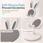 🐰📱Suporte de secretária para telemóvel com estética de coelhinho fofo | Base pesada com almofadas de silicone anti-riscos📏