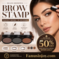 ✨🖌️Mais de 50 mil vendidos!!!🖤Kit de carimbo de sobrancelha em pó com pincel aplicador, carimbo perfeito com uma pressão, à prova de água, longa duração, 24 horas de uso