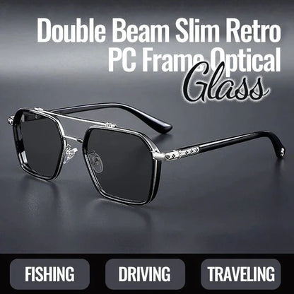 HOT SALE - Double Beam Slim Retro PC Frame Optical Glass