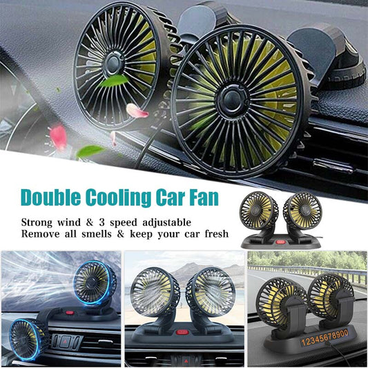 Car Essentials-Double Cooling Car Fan