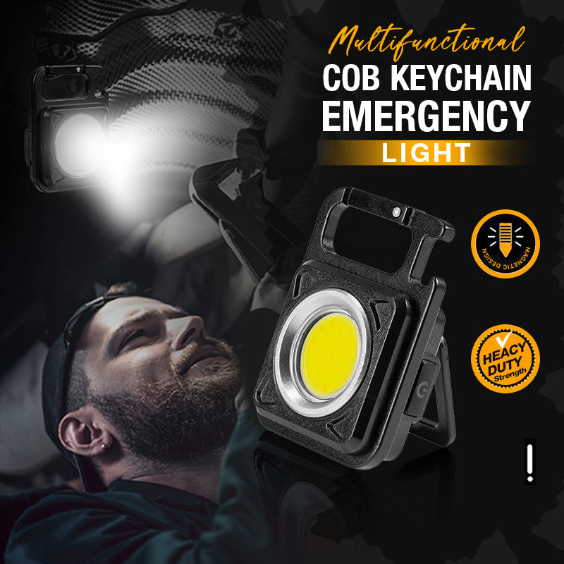 Multifunctional COB Keychain Emergency Light