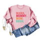 Women‘s Ma Mama Mom Bruh Long Sleeve Sweatshirt
